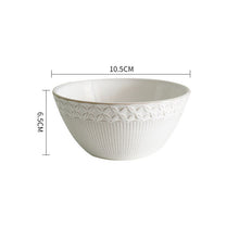 Load image into Gallery viewer, Floral Relief Ceramic Bowls