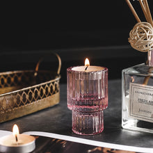 Load image into Gallery viewer, Munis Pink Glass Candle/Tealight Holders