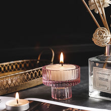 Load image into Gallery viewer, Munis Pink Glass Candle/Tealight Holders