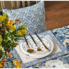 Load image into Gallery viewer, Porcelain Blue Table Runner