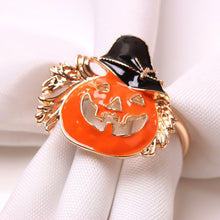 Load image into Gallery viewer, Halloween Pumpkin Napkin Rings (Set of 12)