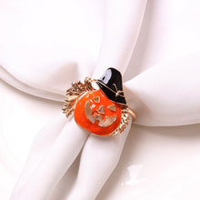Load image into Gallery viewer, Halloween Pumpkin Napkin Rings (Set of 12)