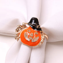 Load image into Gallery viewer, Halloween Pumpkin Napkin Rings (Set of 12)