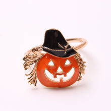 Load image into Gallery viewer, Halloween Pumpkin Napkin Rings (Set of 12)