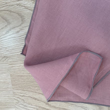 Load image into Gallery viewer, Border Trim Linen Napkins (set of 4)