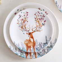 Load image into Gallery viewer, Reindeer Ceramic Plates/Serving Stands