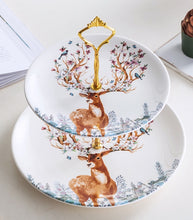 Load image into Gallery viewer, Reindeer Ceramic Plates/Serving Stands