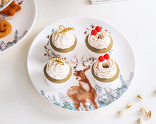 Load image into Gallery viewer, Reindeer Ceramic Plates/Serving Stands