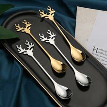 Load image into Gallery viewer, Reindeer Shape Teaspoons (Set of 4)
