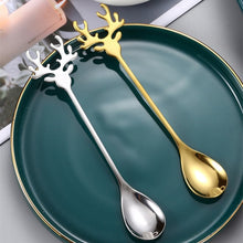 Load image into Gallery viewer, Reindeer Shape Teaspoons (Set of 4)