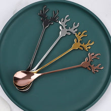 Load image into Gallery viewer, Reindeer Shape Teaspoons (Set of 4)