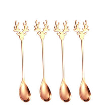 Load image into Gallery viewer, Reindeer Shape Teaspoons (Set of 4)