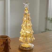 Load image into Gallery viewer, Glass Christmas Tree LED Table Lights