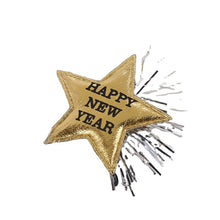 Load image into Gallery viewer, Silver Tinsel Happy New Year Party Headband