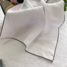Load image into Gallery viewer, Border Trim Linen Napkins (set of 4)