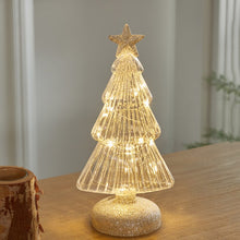 Load image into Gallery viewer, Glass Christmas Tree LED Table Lights