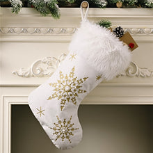 Load image into Gallery viewer, Pearl Embellished Snowflakes Stockings