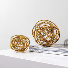 Load image into Gallery viewer, Gold Wire Ball Object