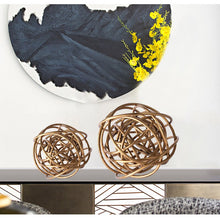 Load image into Gallery viewer, Gold Wire Ball Object