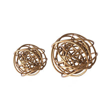 Load image into Gallery viewer, Gold Wire Ball Object