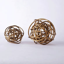 Load image into Gallery viewer, Gold Wire Ball Object