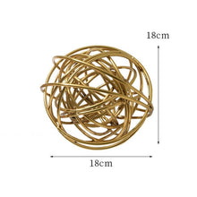 Load image into Gallery viewer, Gold Wire Ball Object