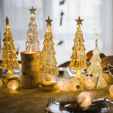 Load image into Gallery viewer, Glass Christmas Tree LED Table Lights