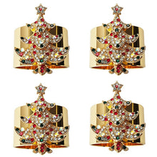 Load image into Gallery viewer, Luxe Christmas Tree Napkin Ring Set