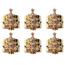 Load image into Gallery viewer, Luxe Christmas Tree Napkin Ring Set