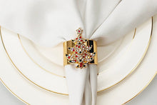 Load image into Gallery viewer, Luxe Christmas Tree Napkin Ring Set