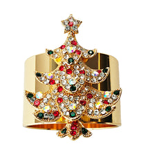 Load image into Gallery viewer, Luxe Christmas Tree Napkin Ring Set