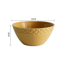 Load image into Gallery viewer, Floral Relief Ceramic Bowls
