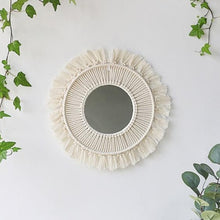 Load image into Gallery viewer, Allthingscurated Boho Macrame Round Mirror
