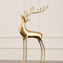 Load image into Gallery viewer, Allthingscurated Decorative Golden Reindeers Figurines