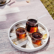 Load image into Gallery viewer, Geometric Round Wooden Tray