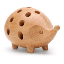 Load image into Gallery viewer, Wooden Hedgehog Pen Holder
