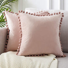 Load image into Gallery viewer, Pom Pom Velvet Cushion Cover
