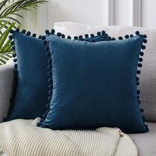 Load image into Gallery viewer, Pom Pom Velvet Cushion Cover