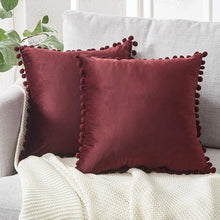 Load image into Gallery viewer, Pom Pom Velvet Cushion Cover