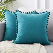 Load image into Gallery viewer, Pom Pom Velvet Cushion Cover