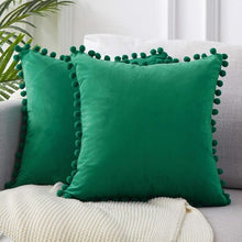 Load image into Gallery viewer, Pom Pom Velvet Cushion Cover