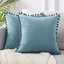 Load image into Gallery viewer, Pom Pom Velvet Cushion Cover