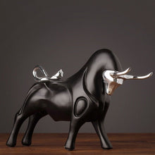 Load image into Gallery viewer, Avante Modern Red and Black Bull Sculptures