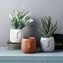Load image into Gallery viewer, Quirky Face Plant Pot