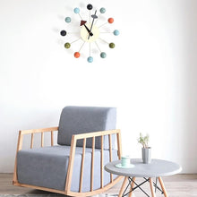 Load image into Gallery viewer, Wood Ball Wall Clock