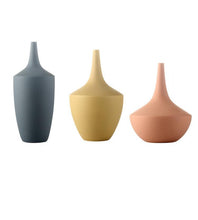 Load image into Gallery viewer, Morandi decorative vases in milky blue, blushing peach and honey milk by Allthingscurated.