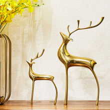 Load image into Gallery viewer, Allthingscurated Decorative Golden Reindeers Figurines