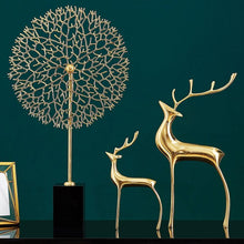 Load image into Gallery viewer, Allthingscurated Decorative Golden Reindeers Figurines