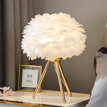 Load image into Gallery viewer, Allthingscurated Boudoir Feather Table Lamp