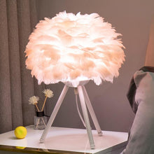 Load image into Gallery viewer, Allthingscurated Boudoir Feather Table Lamp